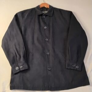 Mac Mor Elegant Navy Trench Coat for Men Black Sz M, Polyester Lined.